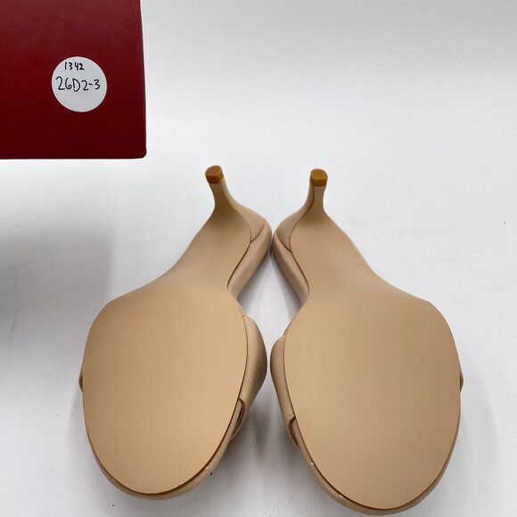 YDN Nude Comfy Kitten Heel Mules Slip on Clog Sandals Open Toe Dress Slide Shoes - Picture 7 of 8